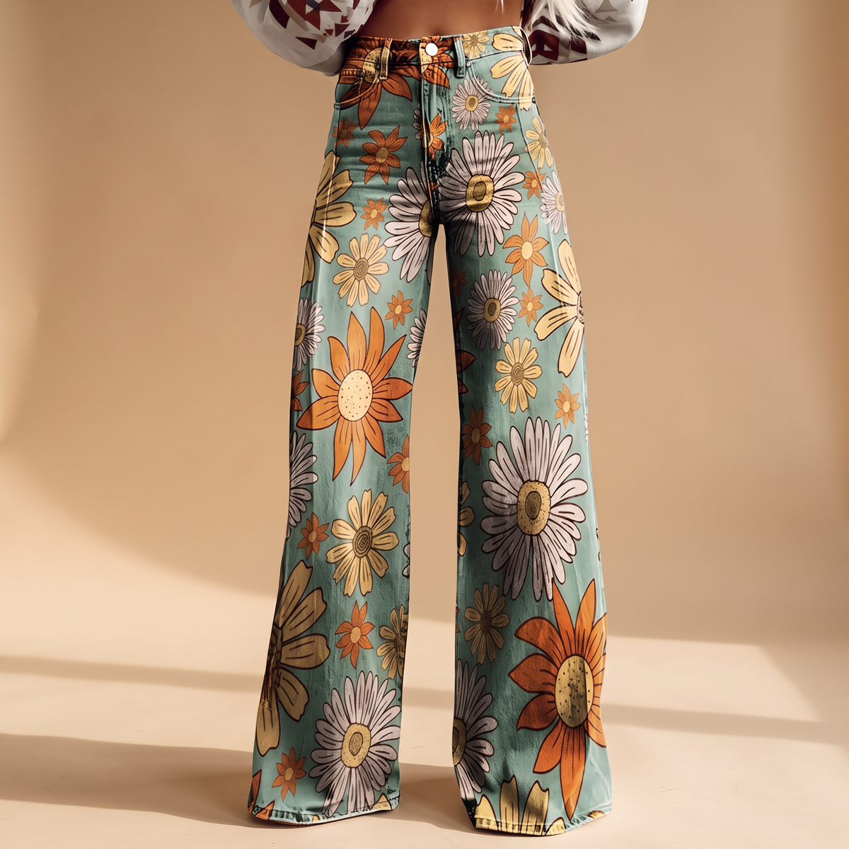 Hannah - Stylowe Jeansy z Szerokimi Nogawkami