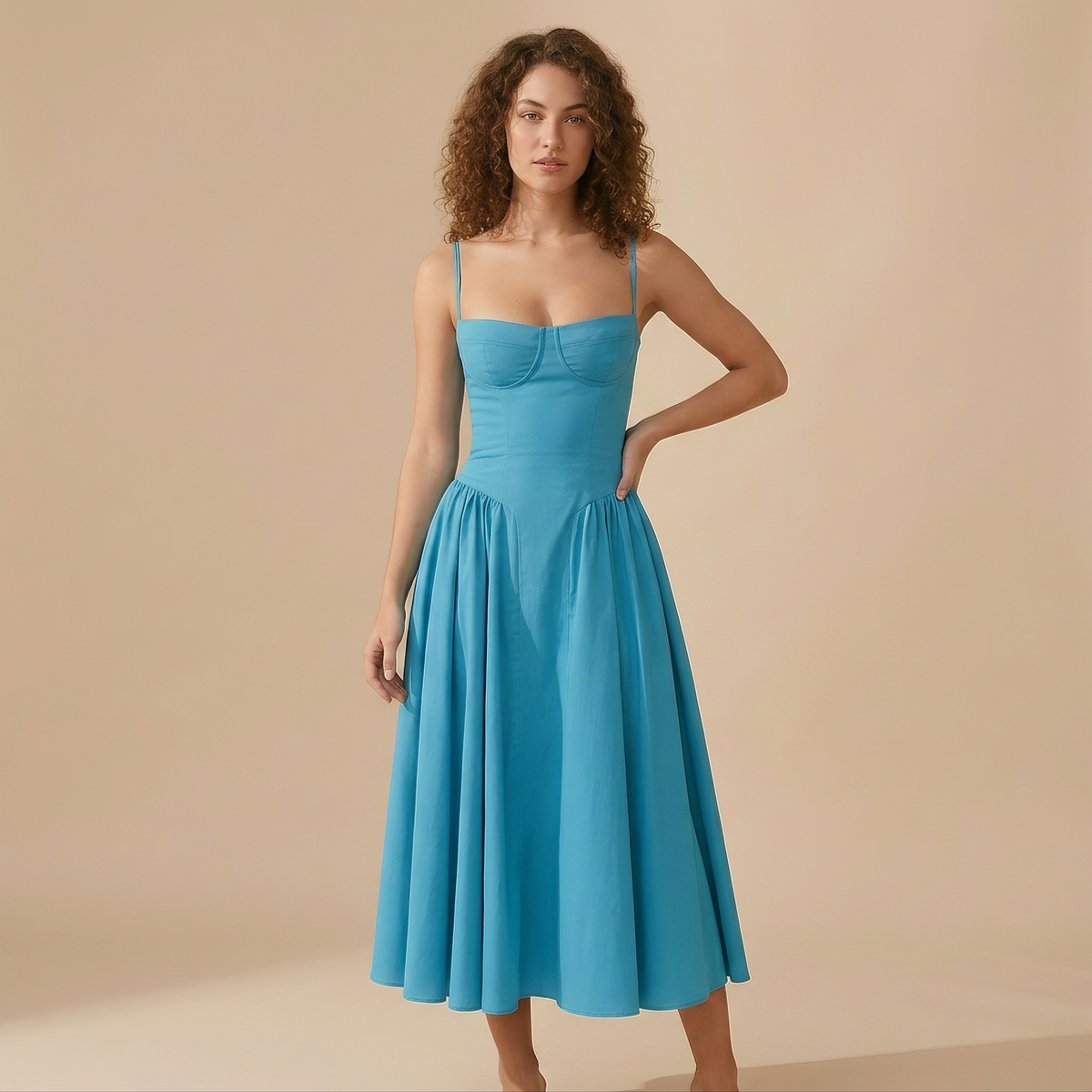 Jutte - Elegancka Sukienka Midi