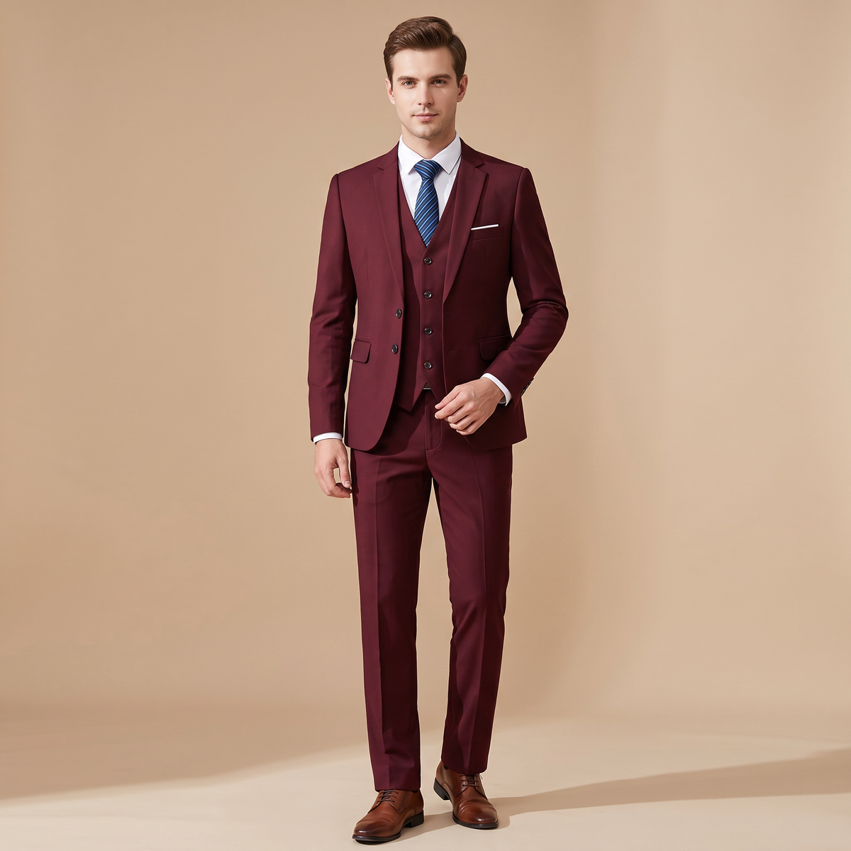 Norman - Elegancki Formalny Garnitur 3-częściowy