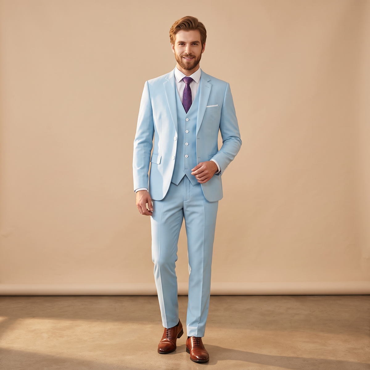Norman - Elegancki Formalny Garnitur 3-częściowy