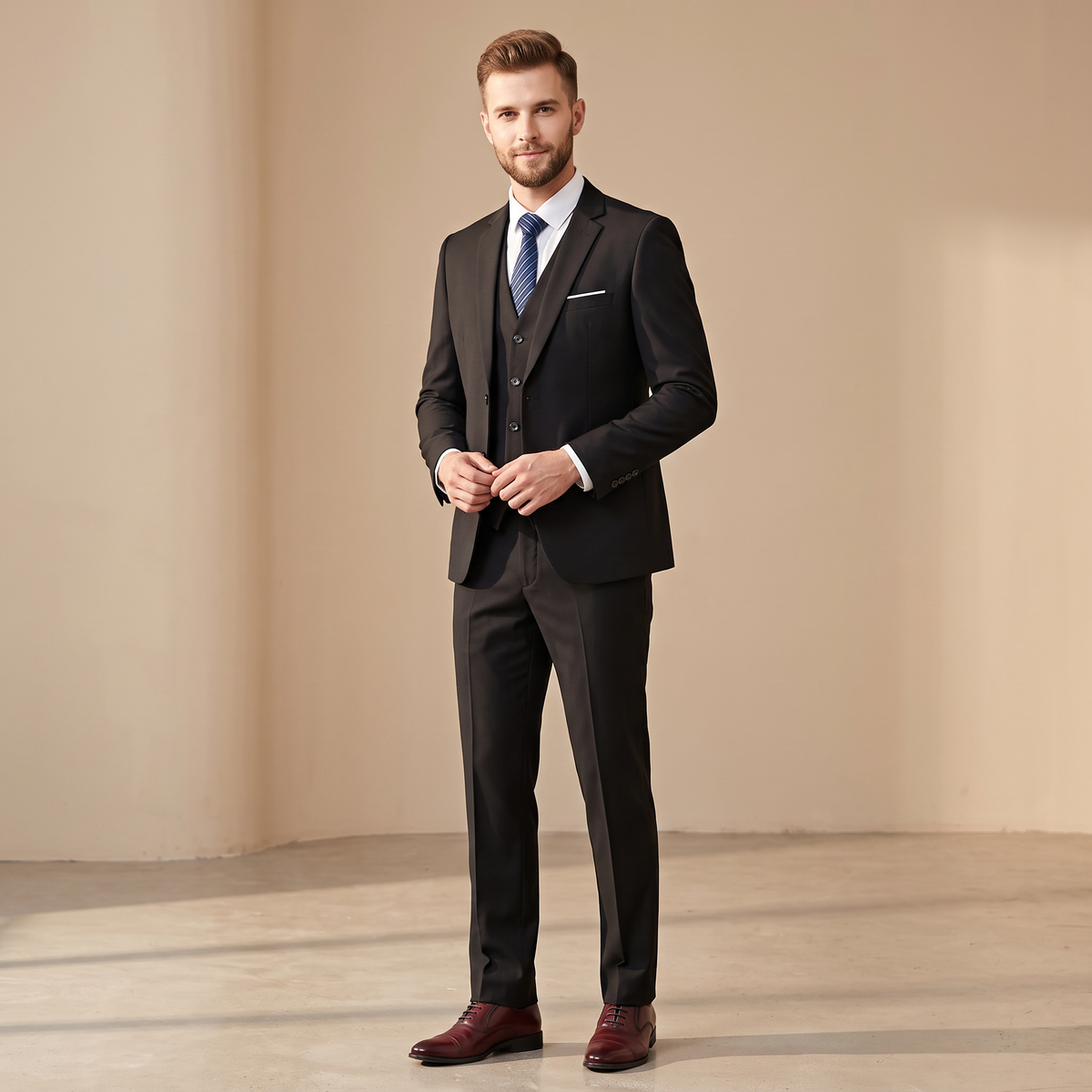 Norman - Elegancki Formalny Garnitur 3-częściowy