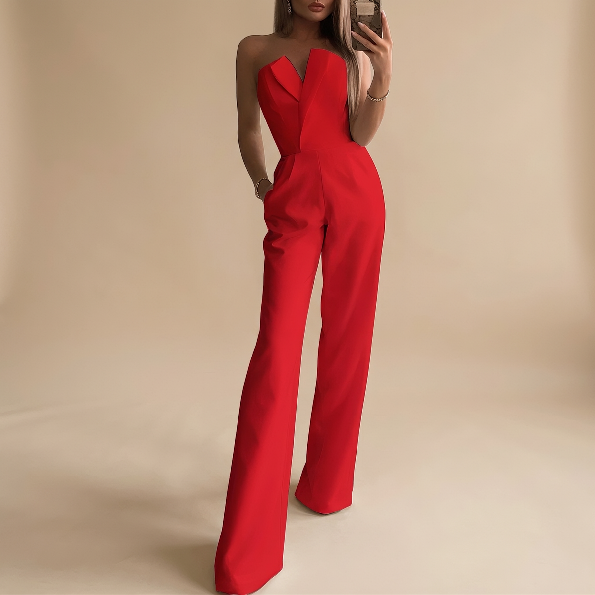 Blaire - Elegancki Kombinezon Bez Rękawów