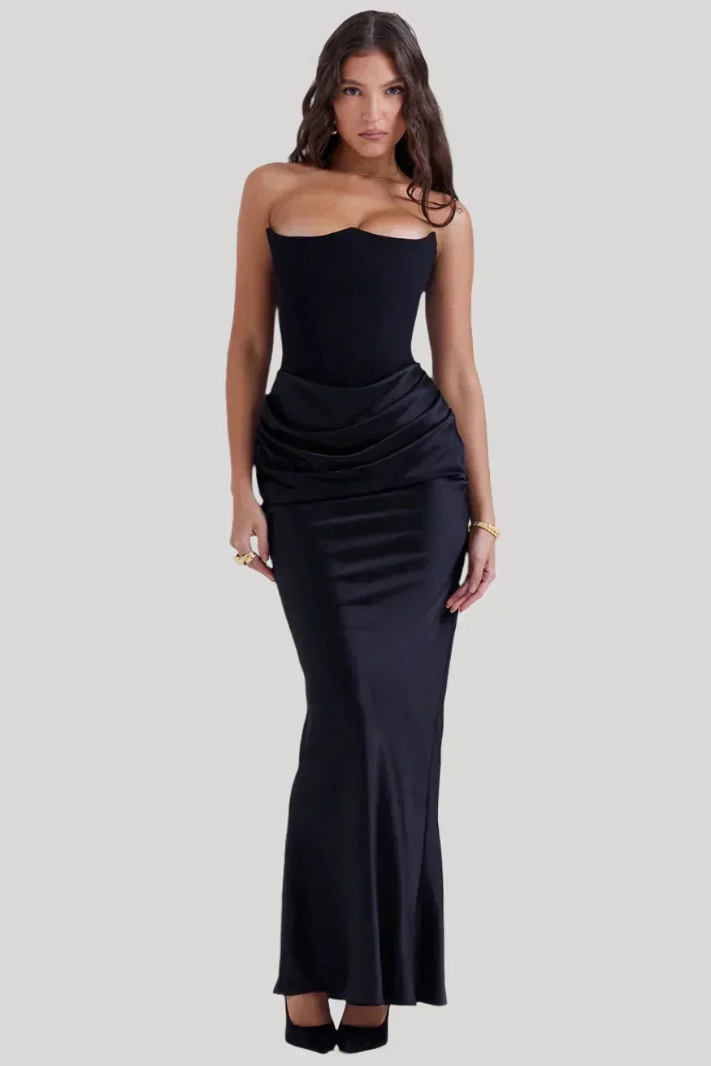 Elisabeth - Elegancka sukienka maxi z odkrytymi ramionami dla kobiet