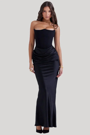 Elisabeth - Elegancka sukienka maxi z odkrytymi ramionami dla kobiet